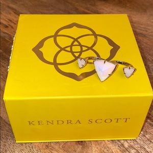 Kendra Scott Drusy iridescent white double ring